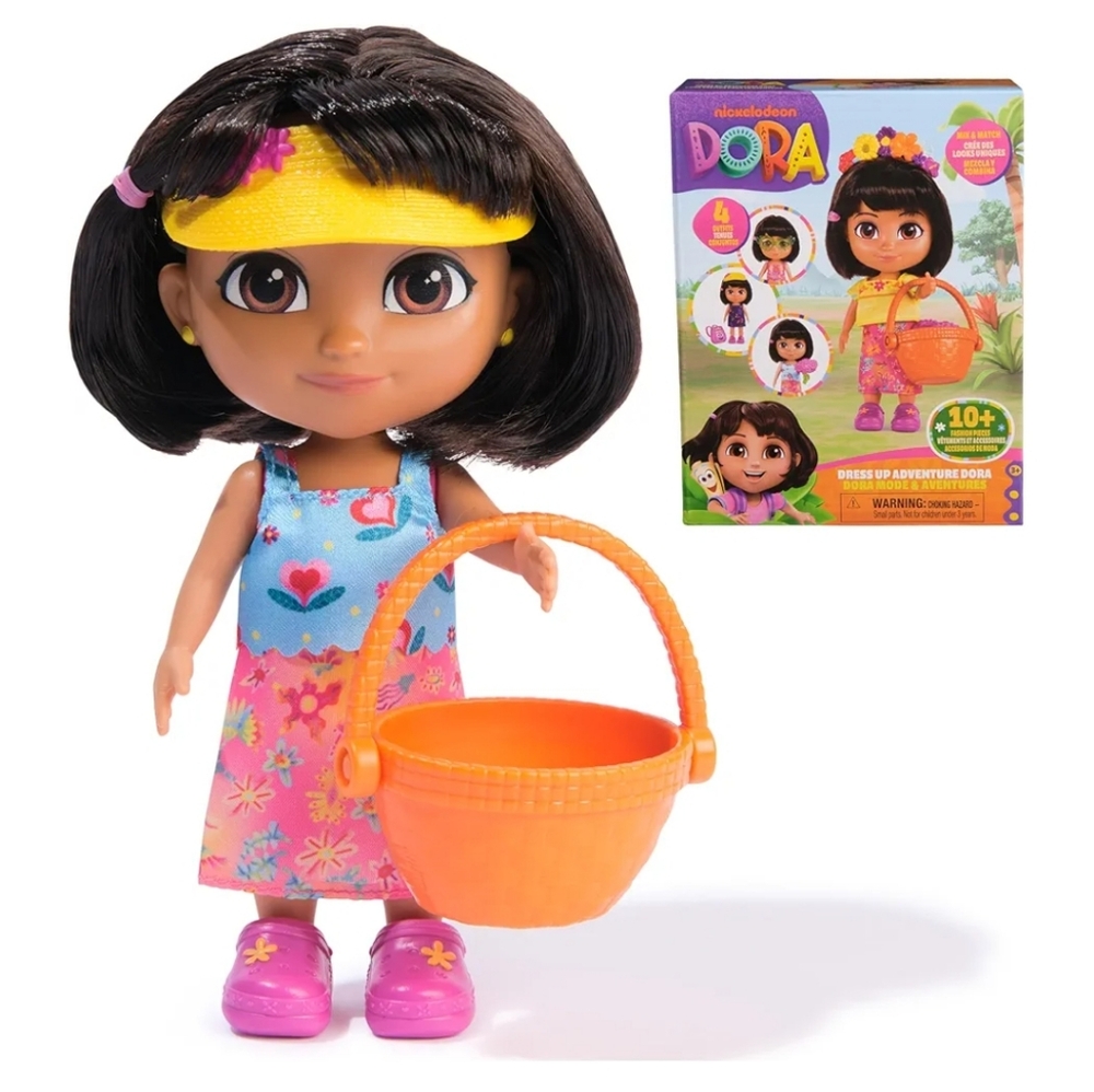 Dress Up Adventure Dora 6-inch Doll with Removable Clothes & Accessories NIB